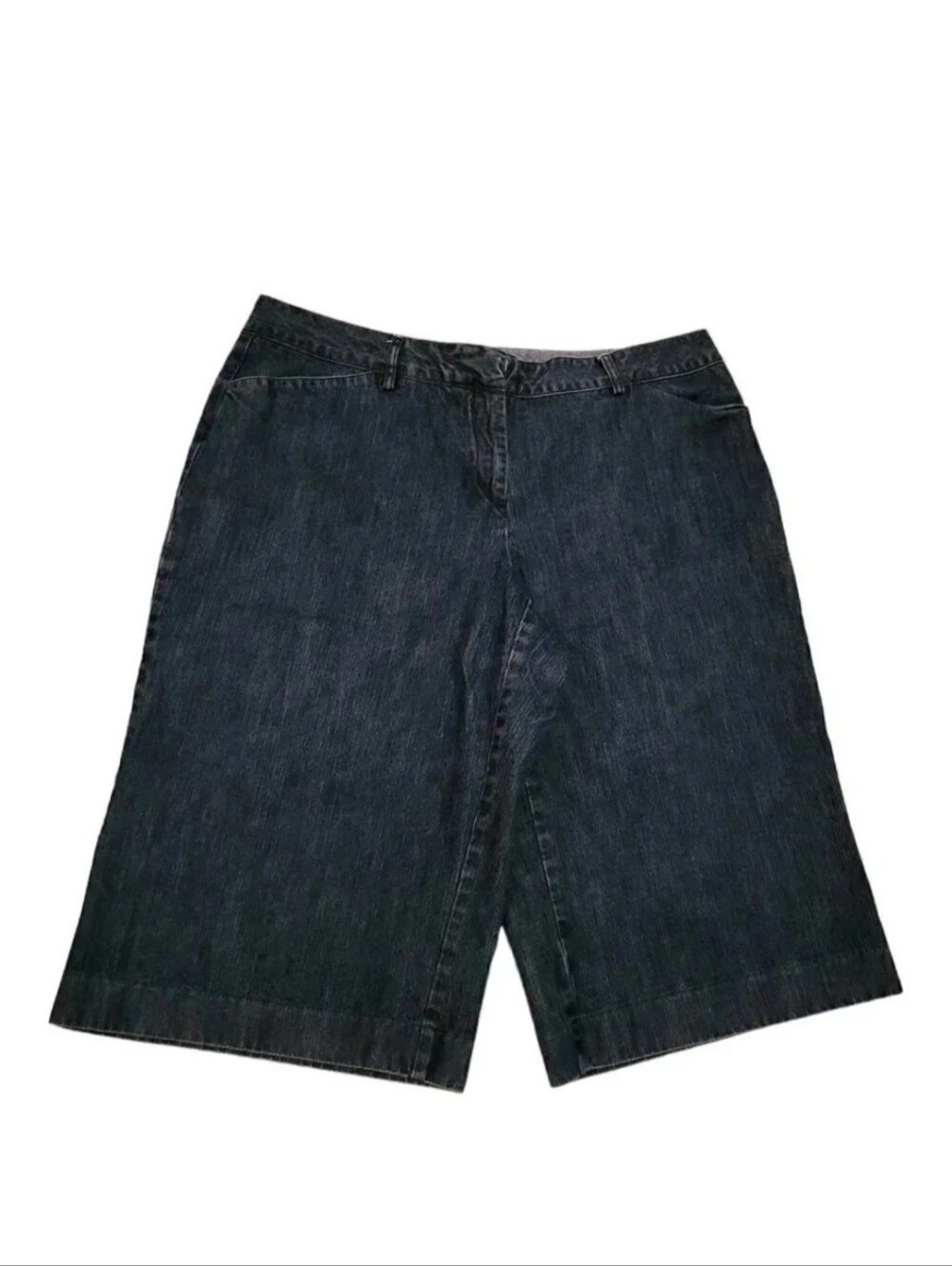 Cato Denim Wide Leg Trouser Style Capri Pants Size 20W Blue Denim